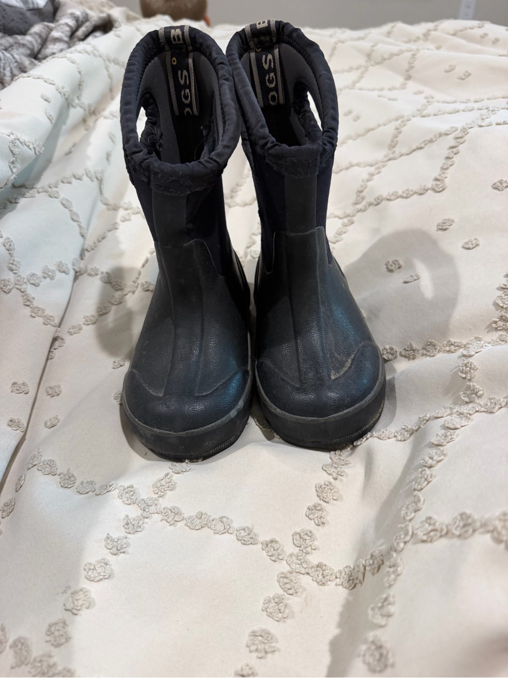 Bogs Kids Black Waterproof Pull-On Boots